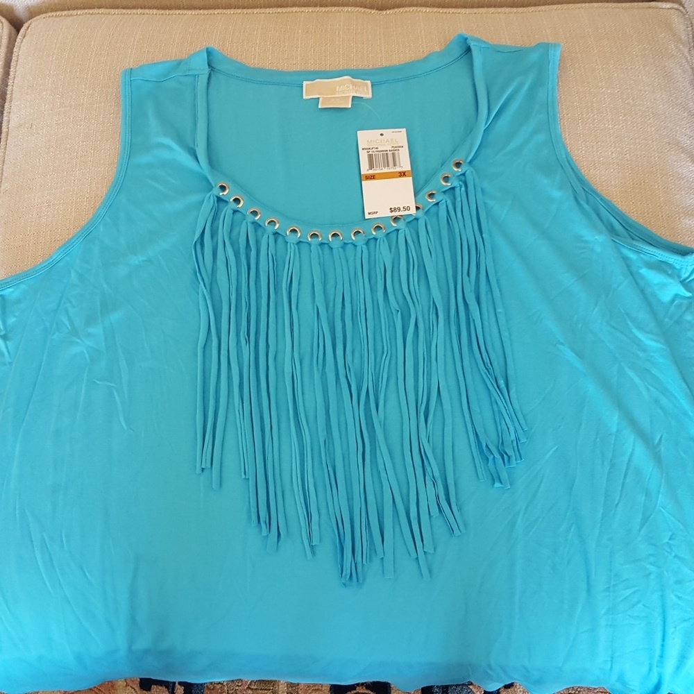 Michael Kors Women's Tassel Tank Top; Size 3x